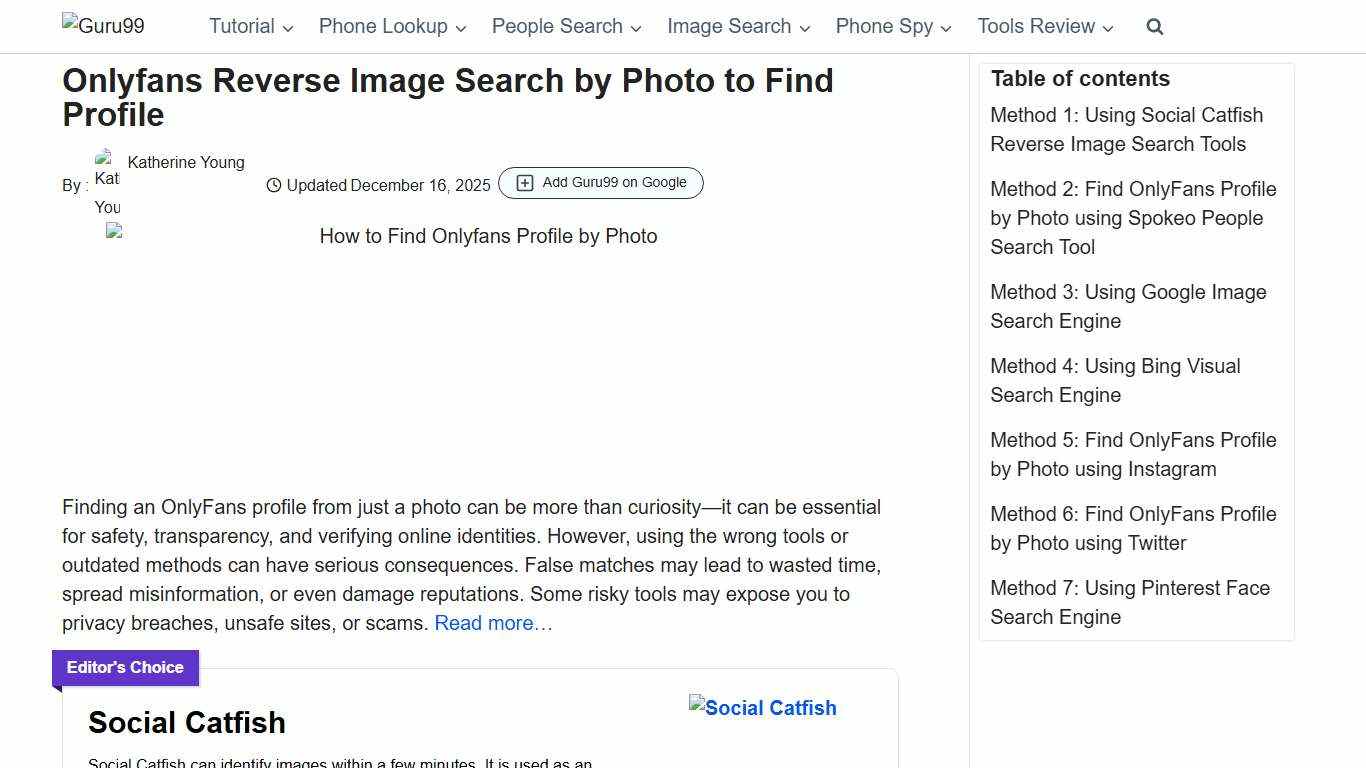 Onlyfans Reverse Image Search by Photo to Find Profile